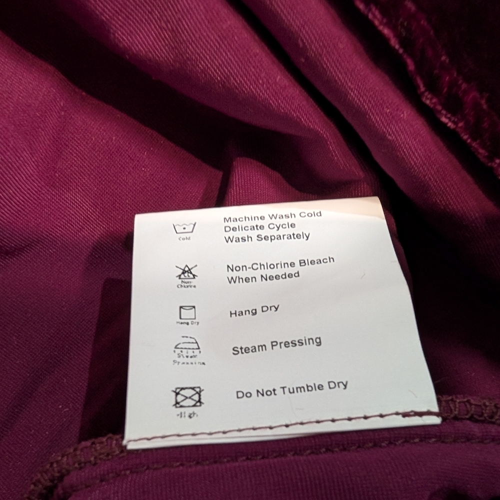 UUNIQ Burgundy Dress With Rhinestone Bows Midi Velvet The Great Gatsby Size Med - Picture 4 of 10